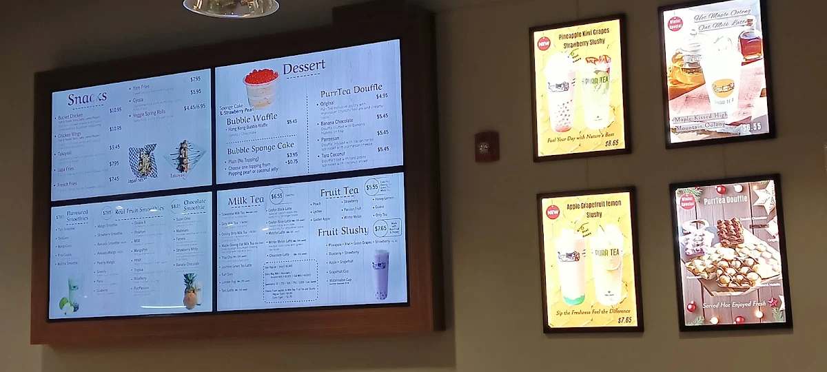 Menu, PurrTea Fresh Tea & Smoothie - West Market Square