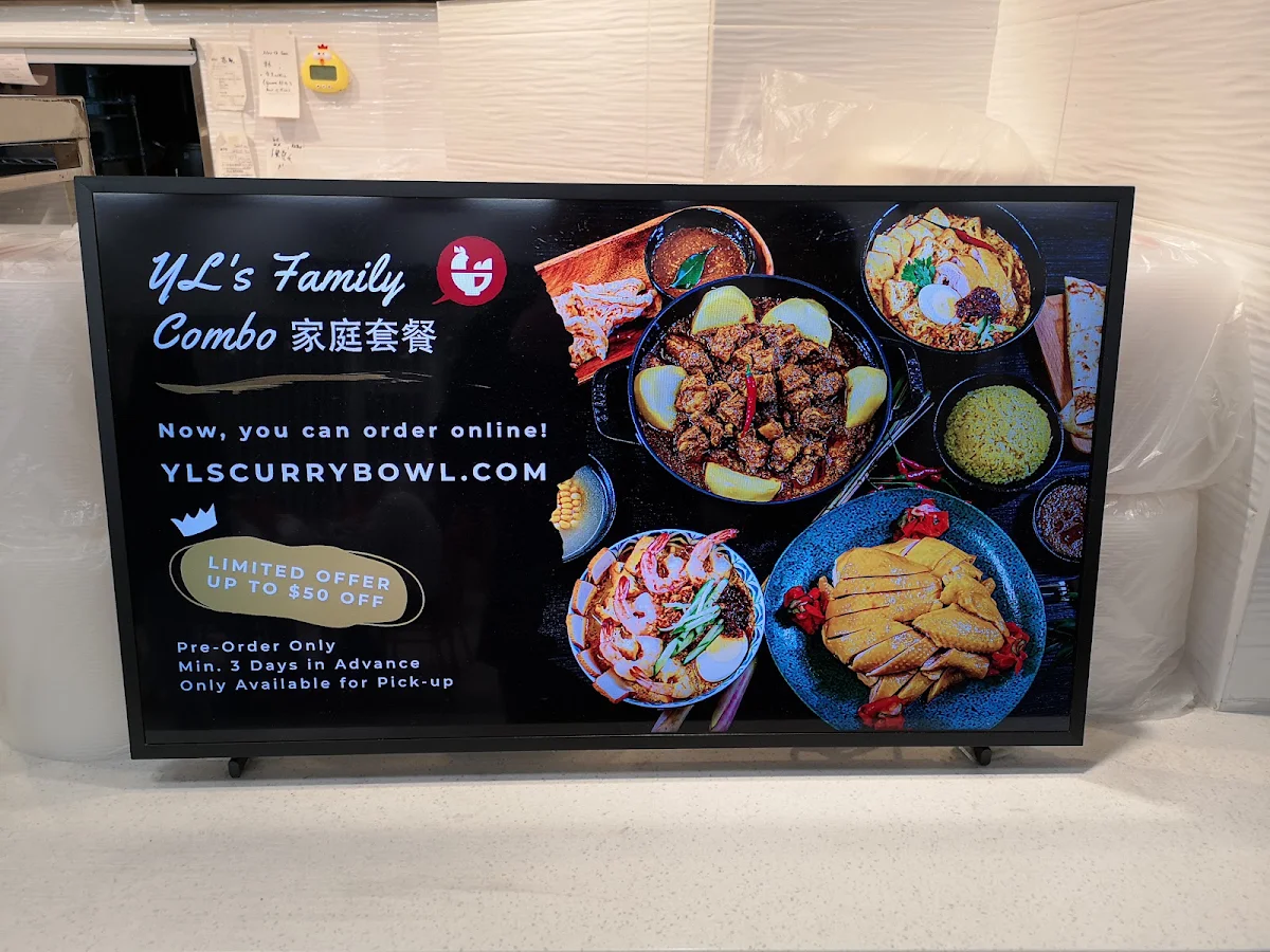 Menu, YL's Curry Bowl