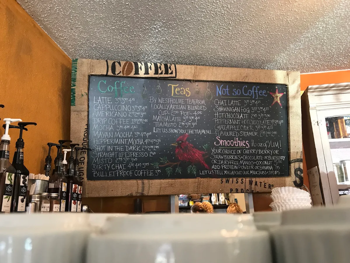 Menu, Shawnigan House Coffee + Chocolate