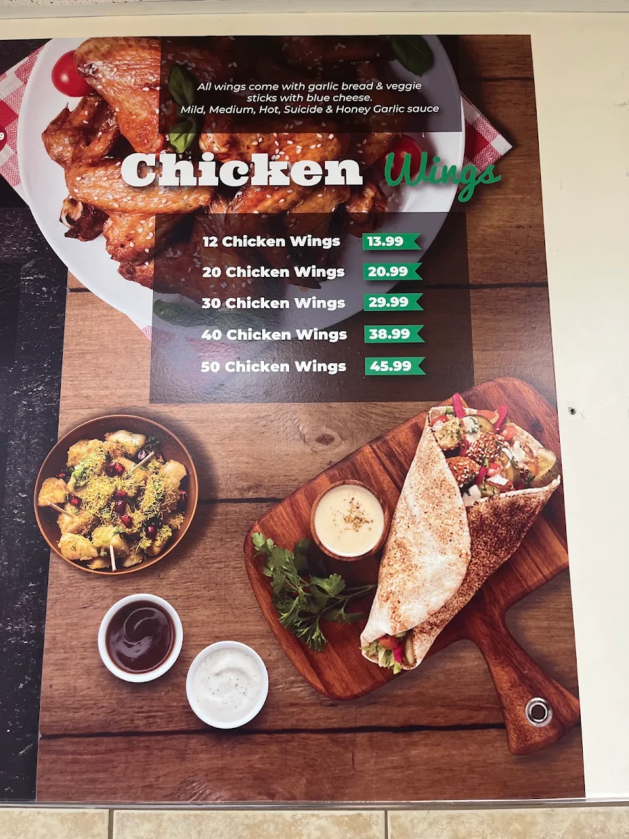 Menu, Family Pizza & Shawerma