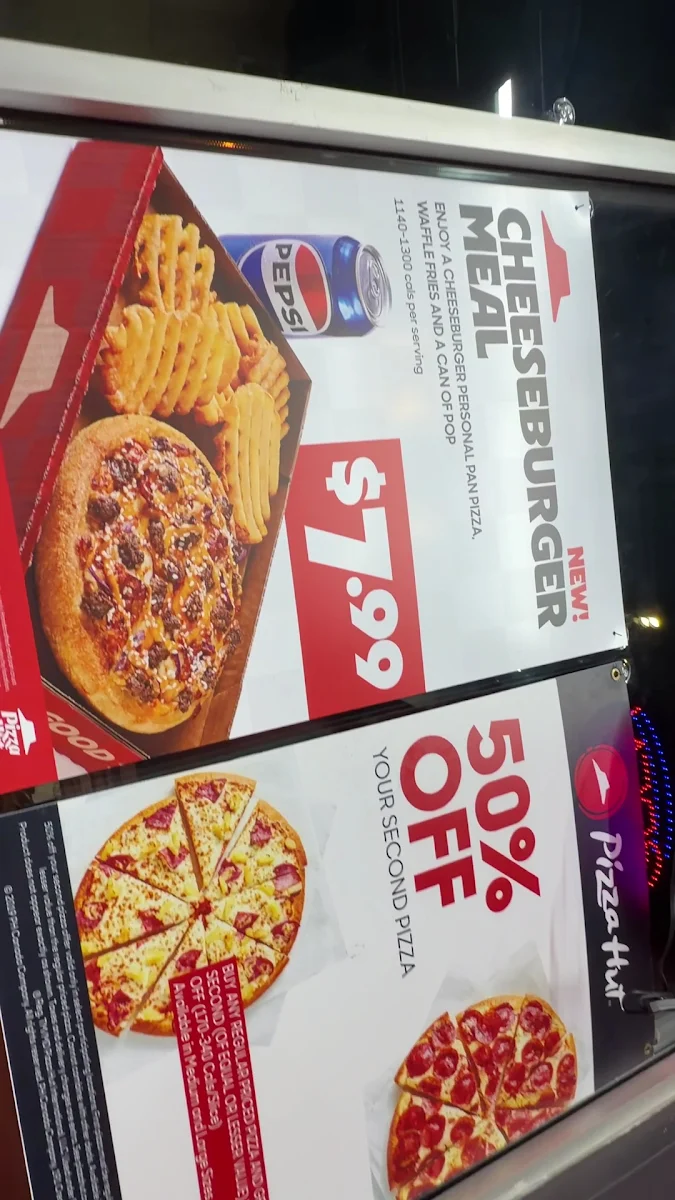 Menu, Pizza Hut