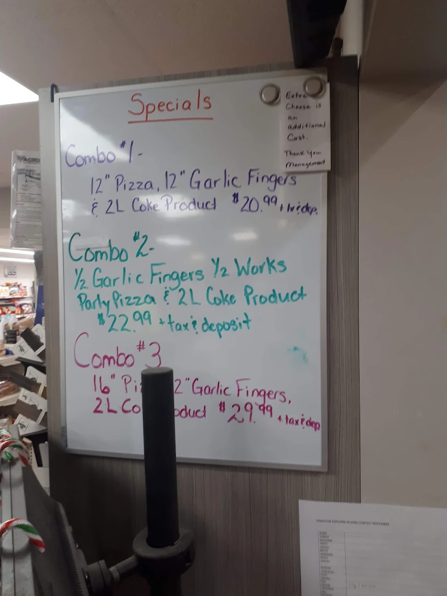 Menu, Pizza Shack Kingston
