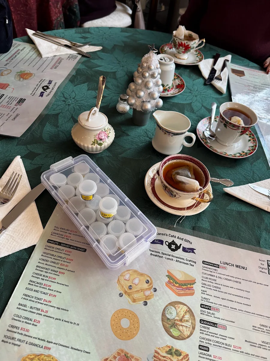 Menu, Karen's Cafe And Gifts
