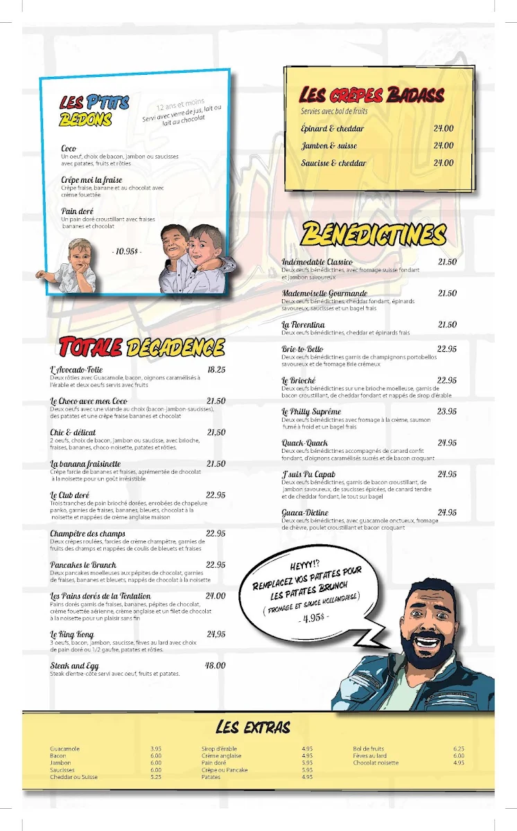 Menu, Le Brunch - Québec