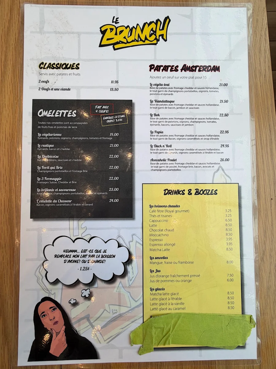 Menu, Le Brunch - Québec