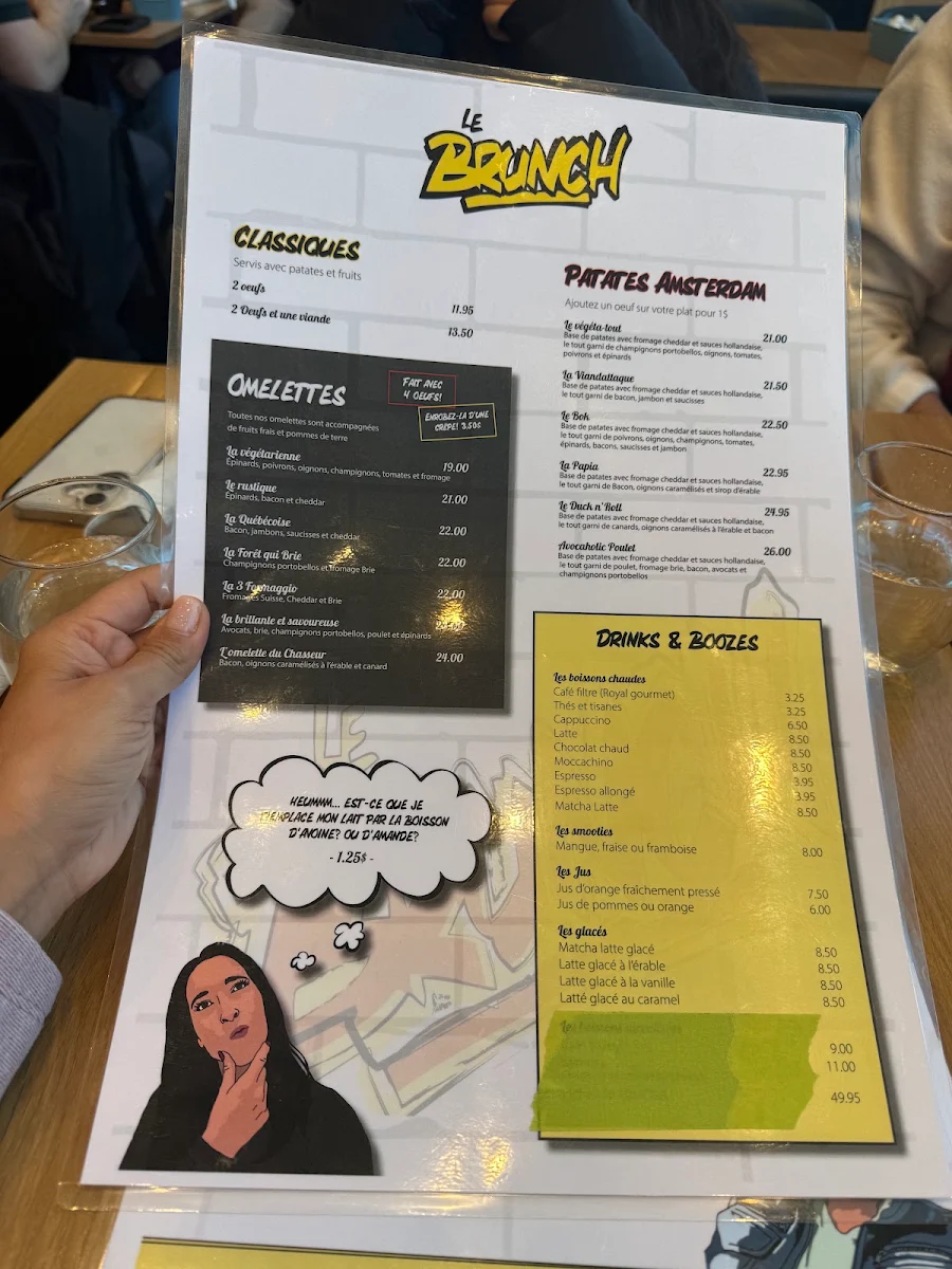 Menu, Le Brunch - Québec