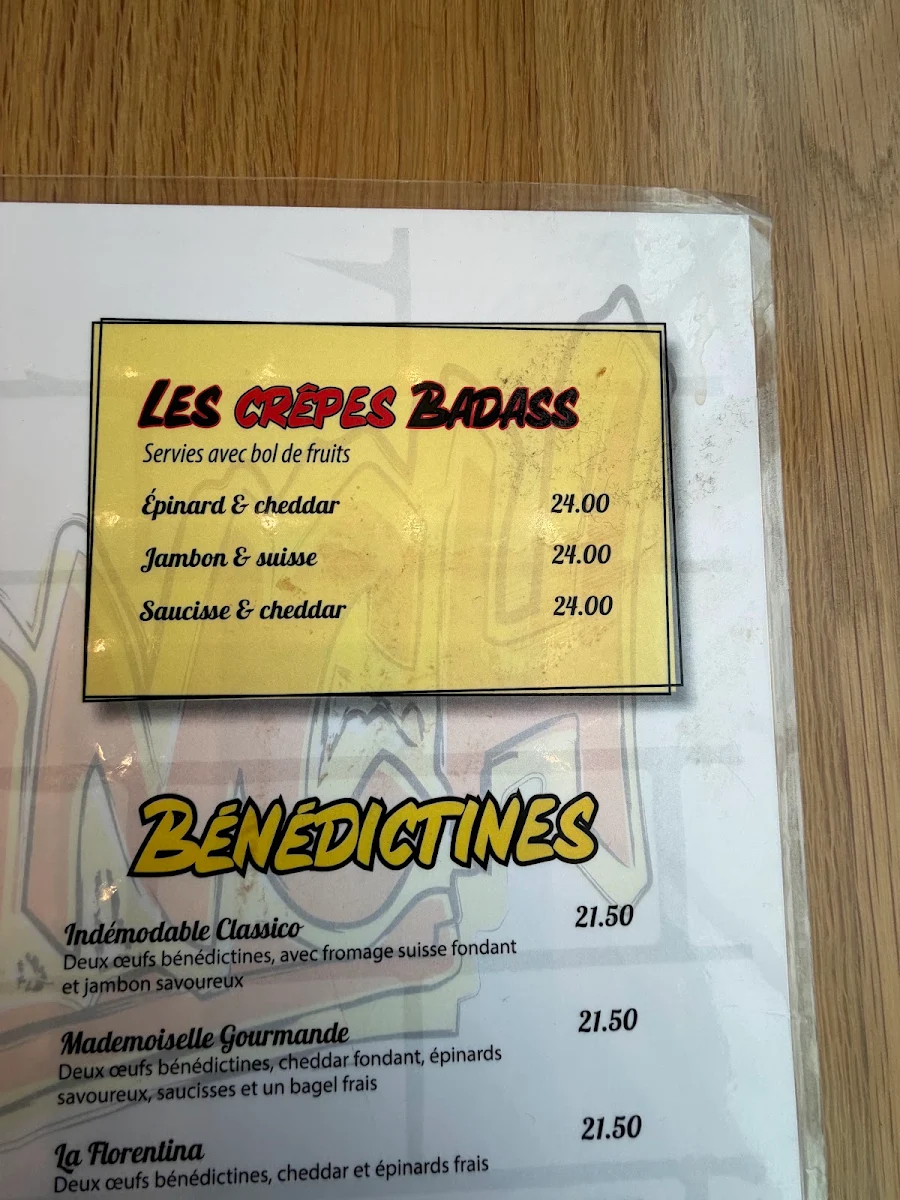 Menu, Le Brunch - Québec