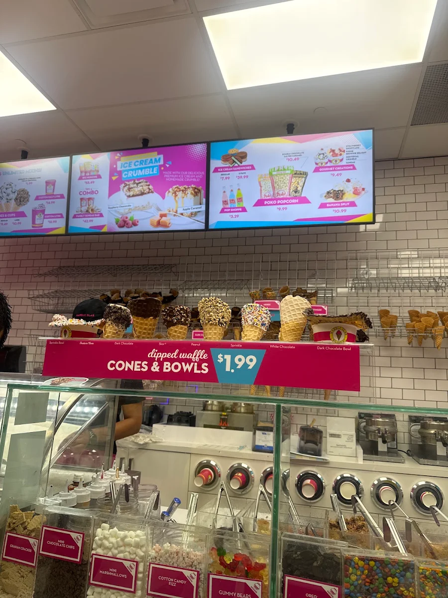 Menu, Marble Slab Creamery
