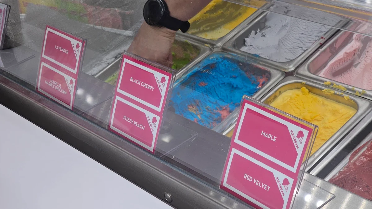 Menu, Marble Slab Creamery