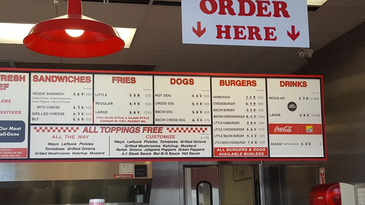 Menu, Five Guys