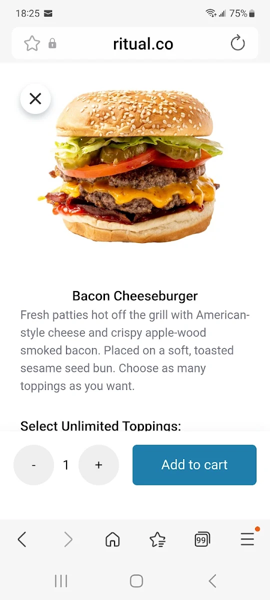 Menu, Five Guys