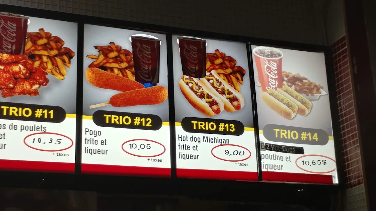 Menu, Restaurant Chez Job