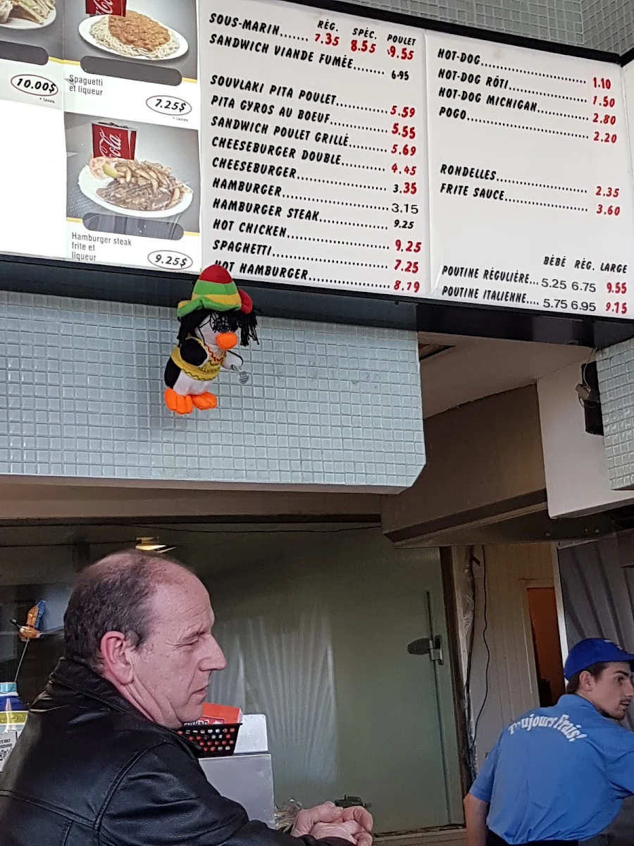 Menu, Restaurant Chez Job