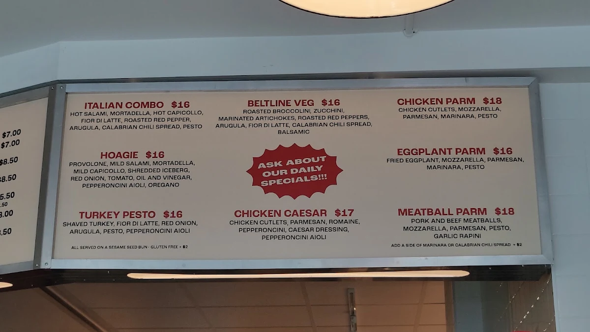 Menu, Scozzafava's Deli