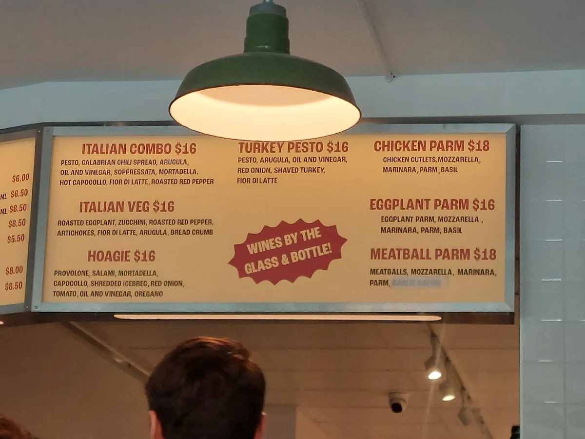Menu, Scozzafava's Deli