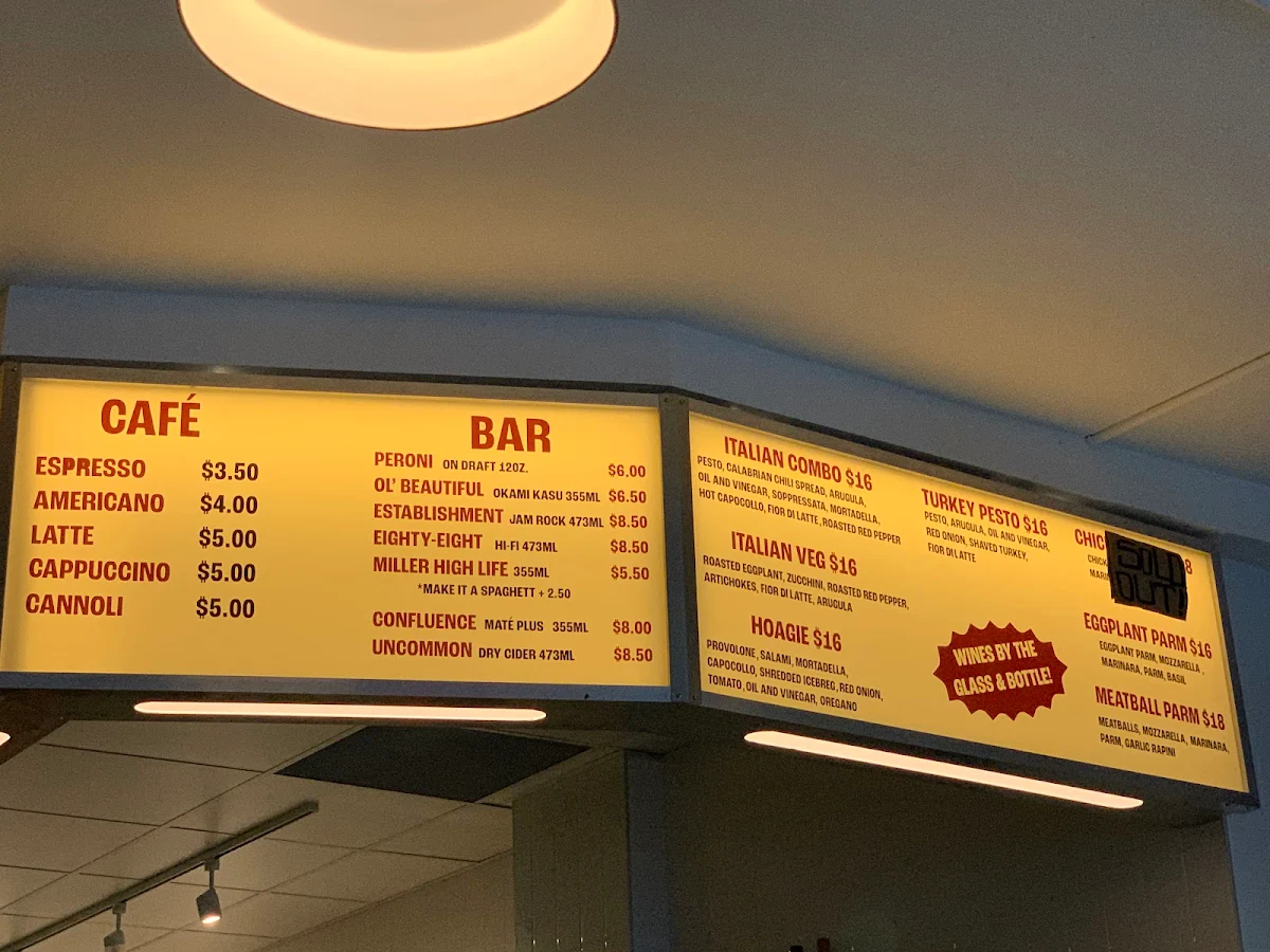 Menu, Scozzafava's Deli