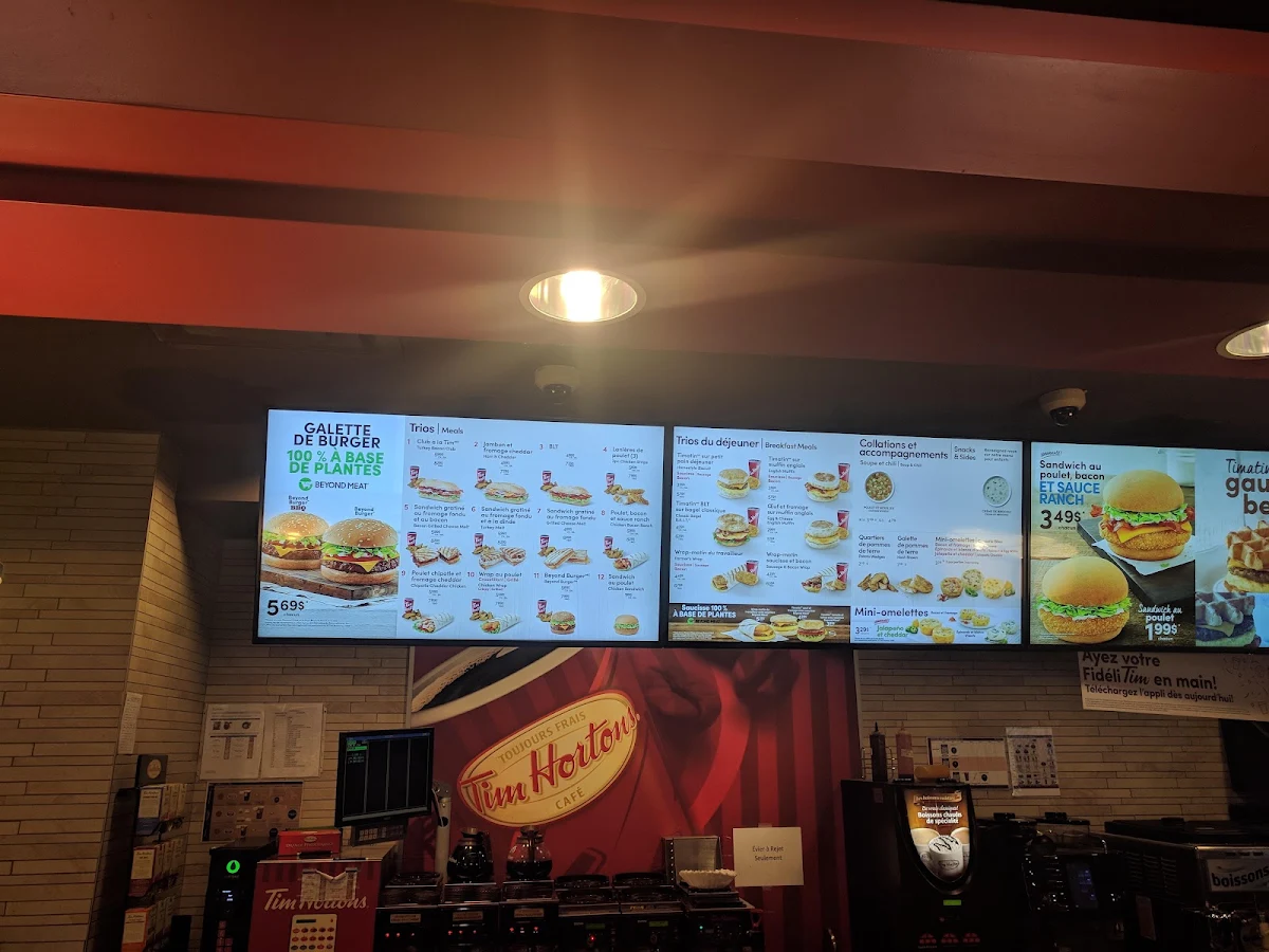 Menu, Tim Hortons