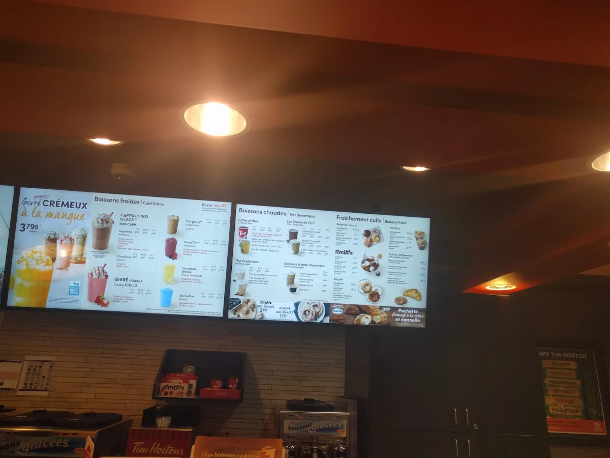 Menu, Tim Hortons