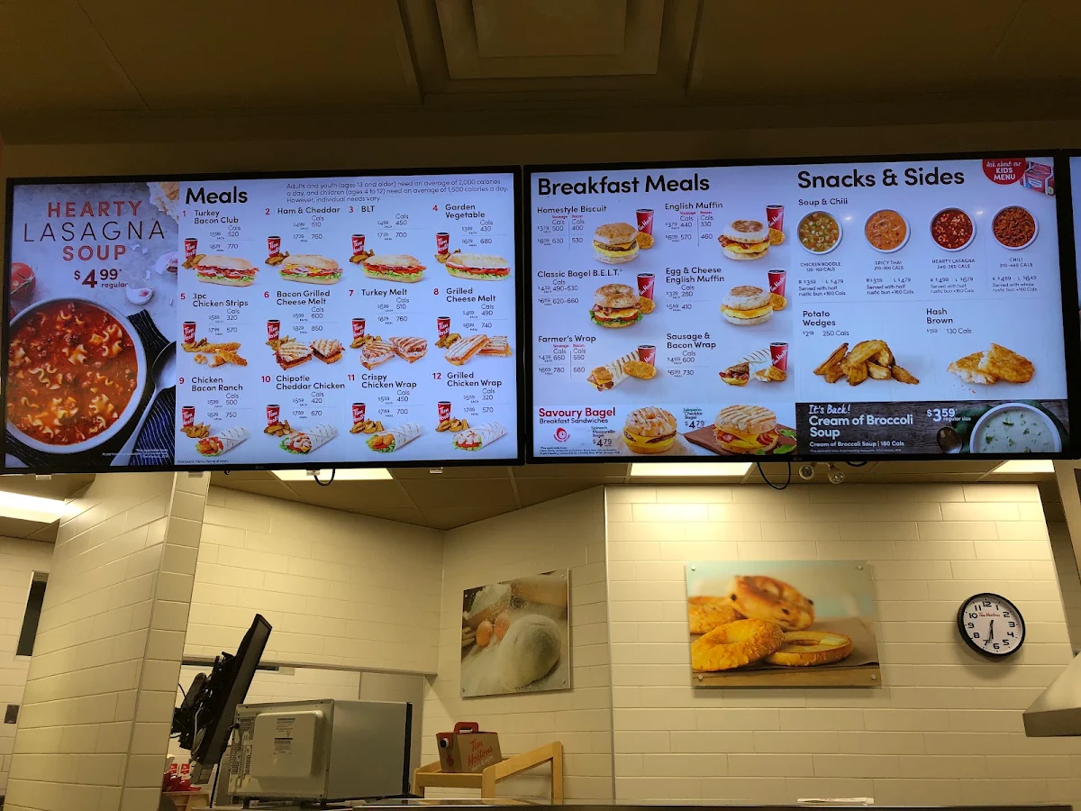 Menu, Tim Hortons