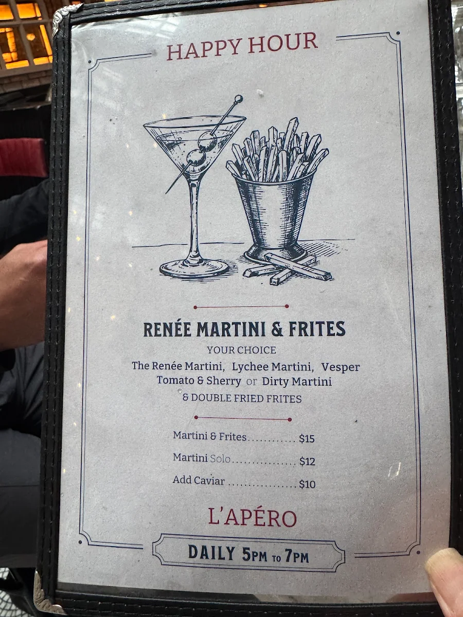 Menu, Cafe Renée