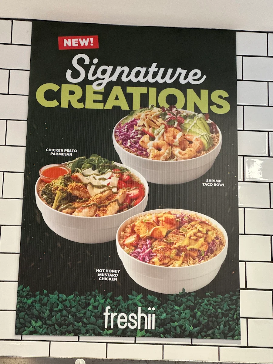 Menu, Freshii