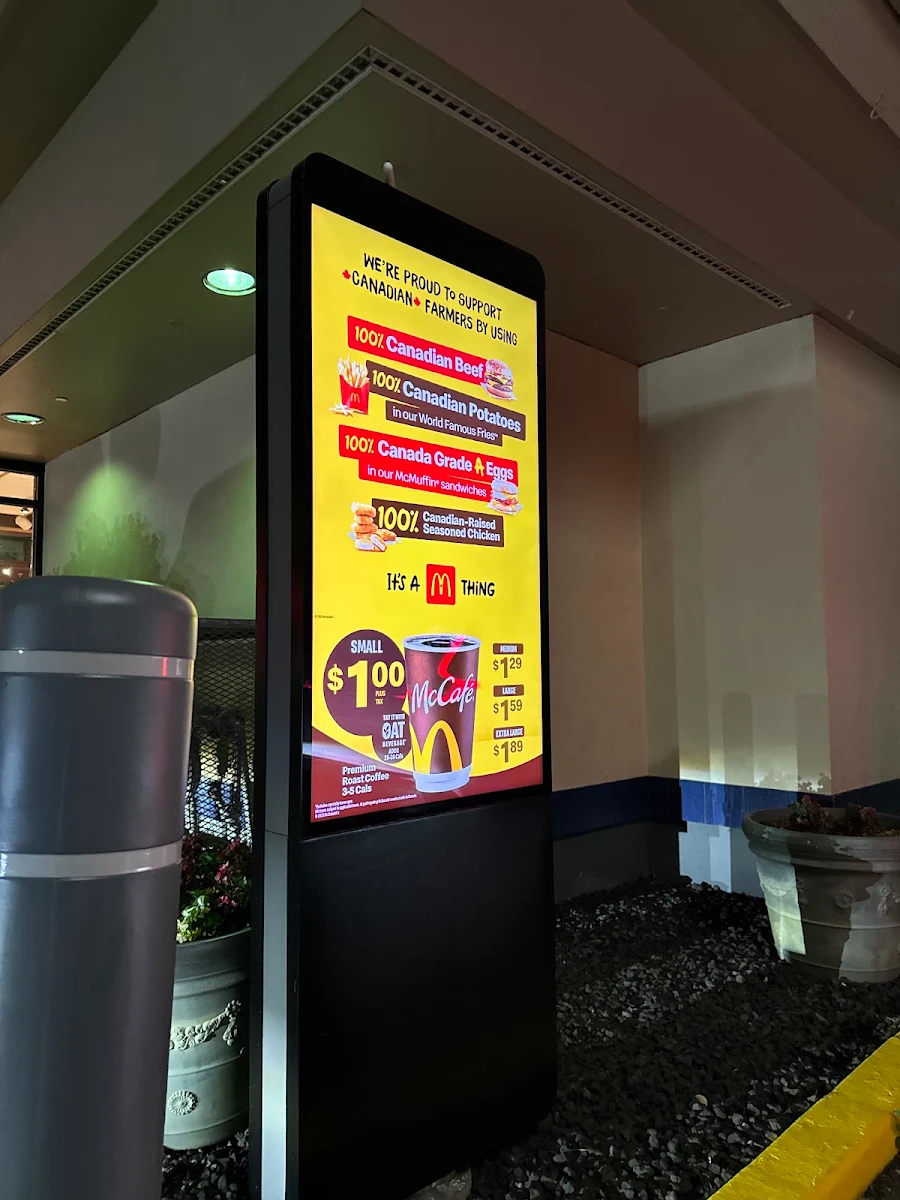 Menu, McDonald's