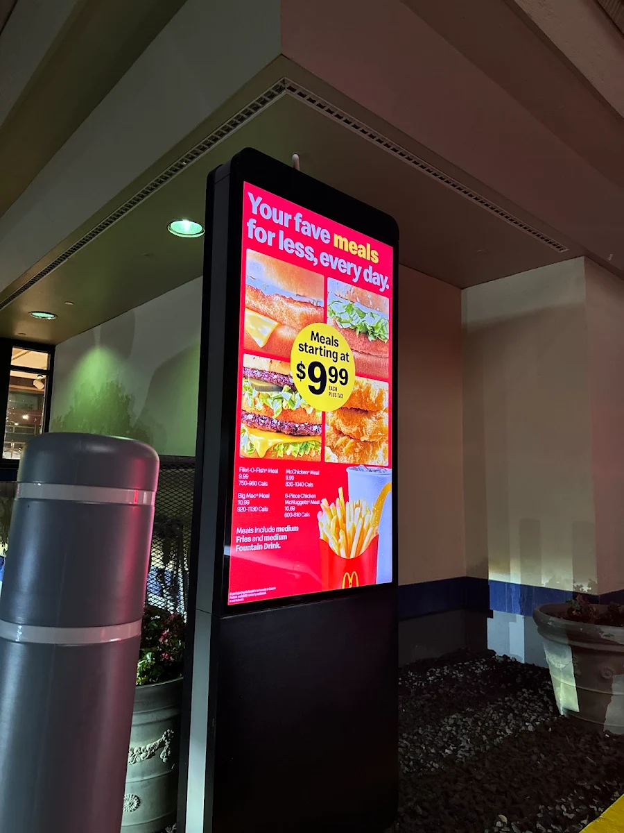 Menu, McDonald's