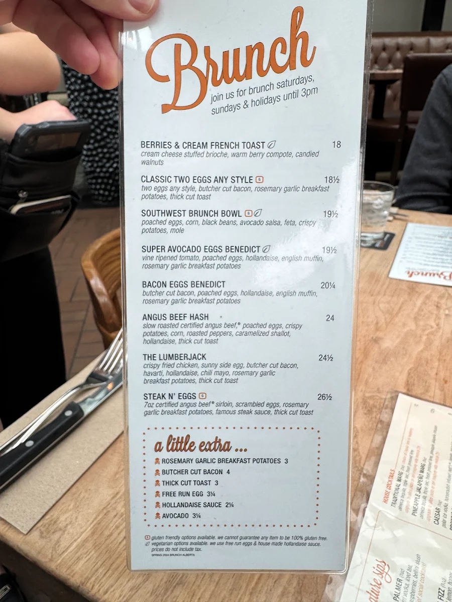 Menu, Browns Socialhouse Clearview