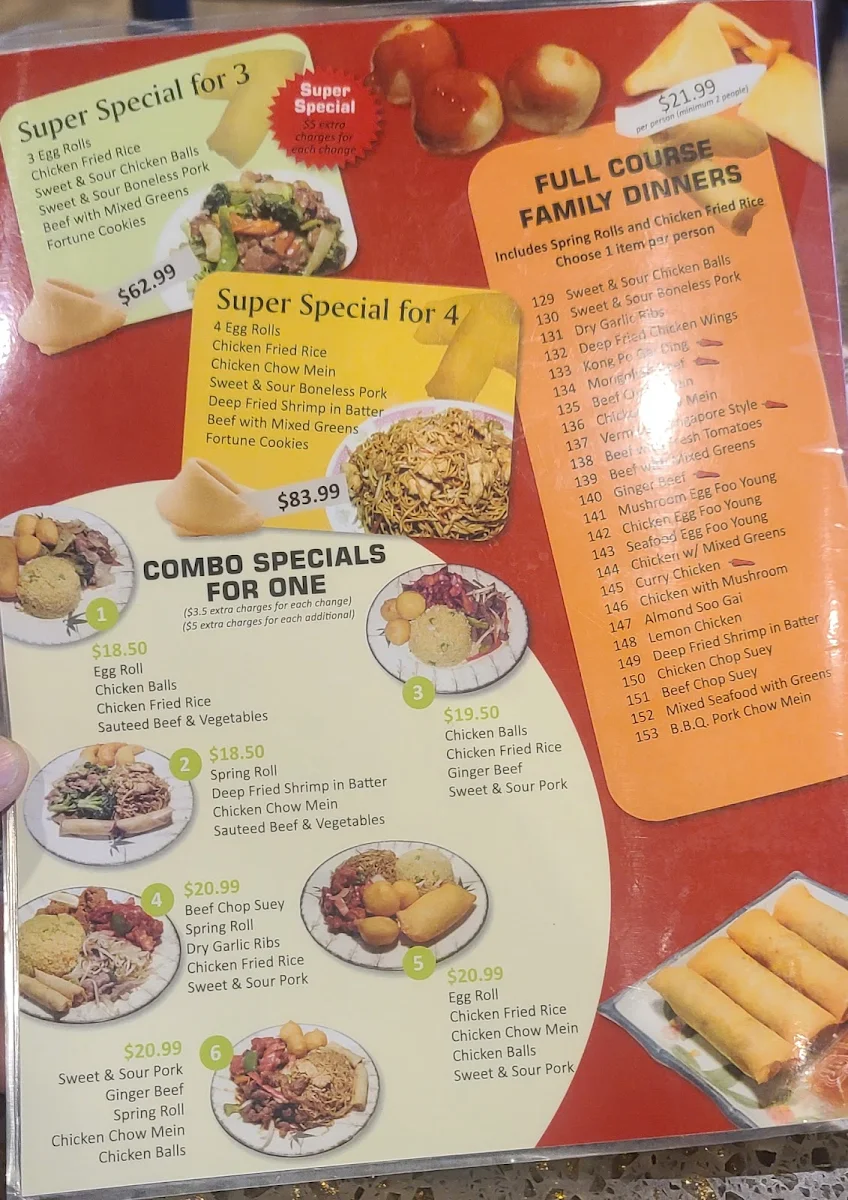 Menu, Fortune House Chinese Restaurant