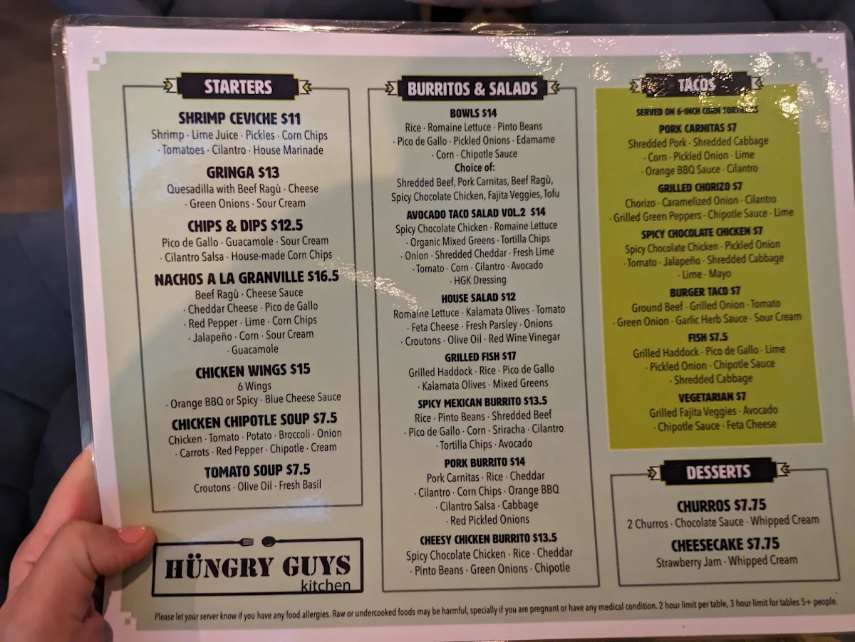 Menu, Rikoko by Hungry Guys Kitchen
