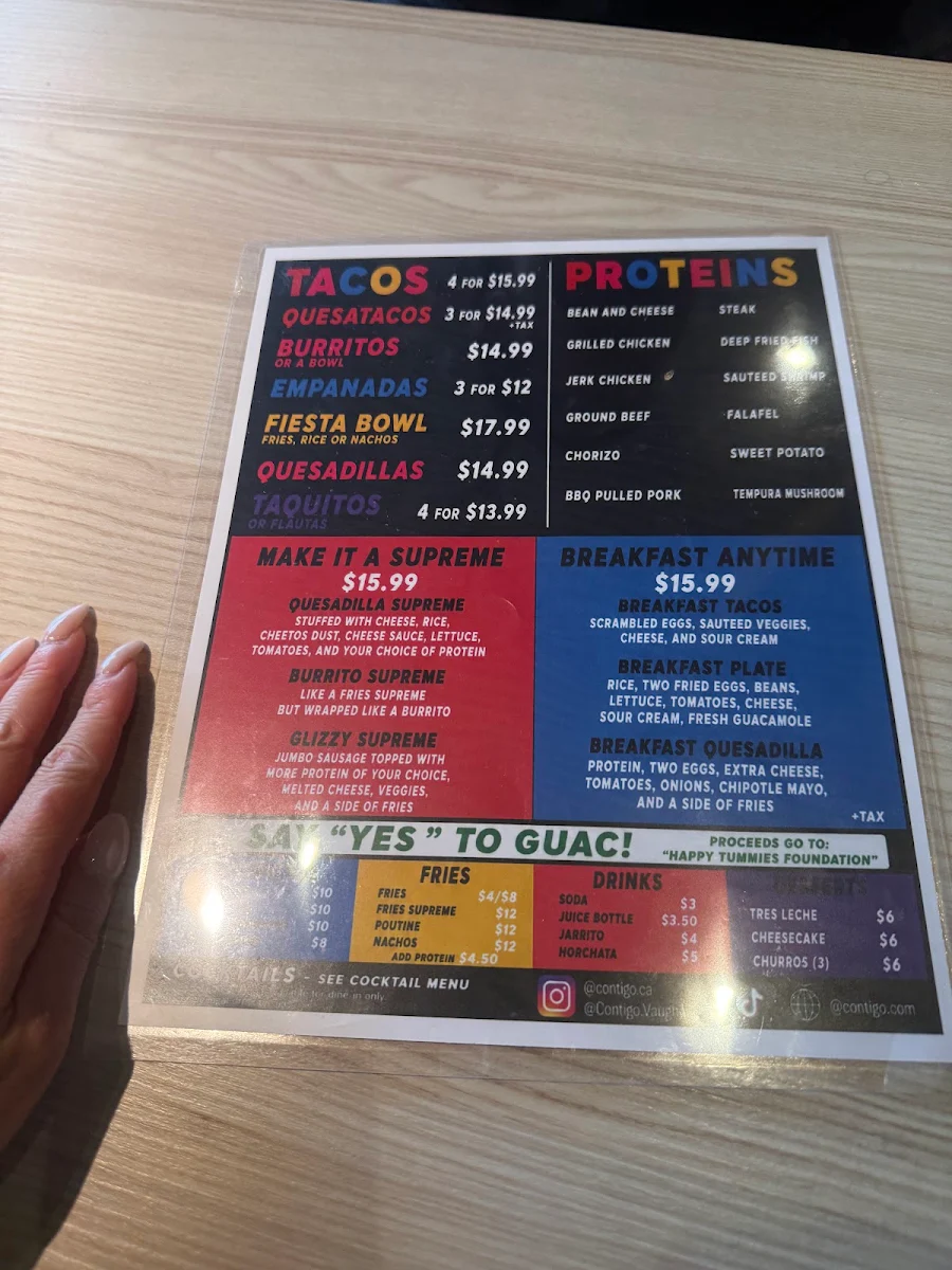 Menu, Contigo