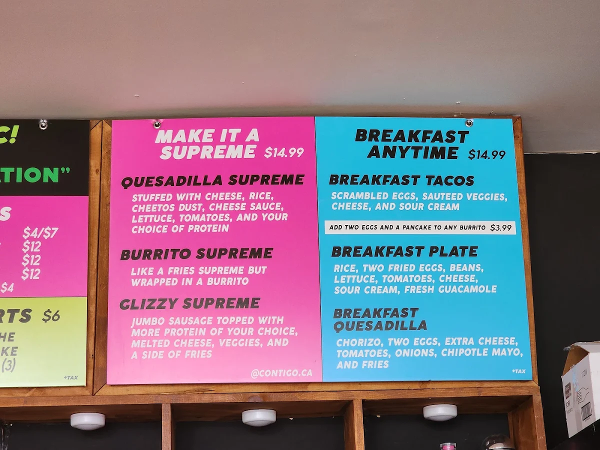 Menu, Contigo