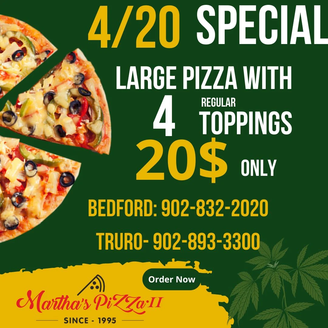 Menu, Martha's Pizza II Bedford