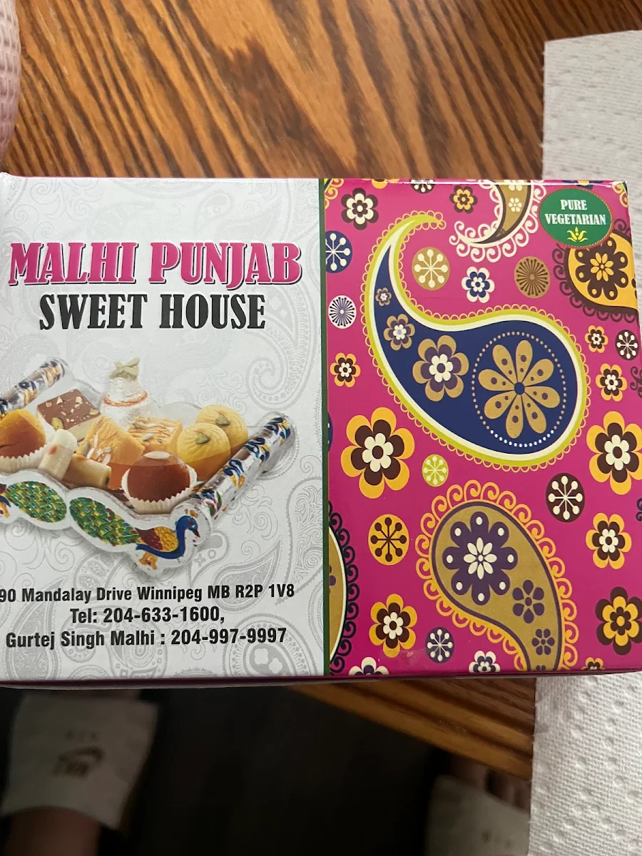 Menu, Malhi Punjab Sweet House