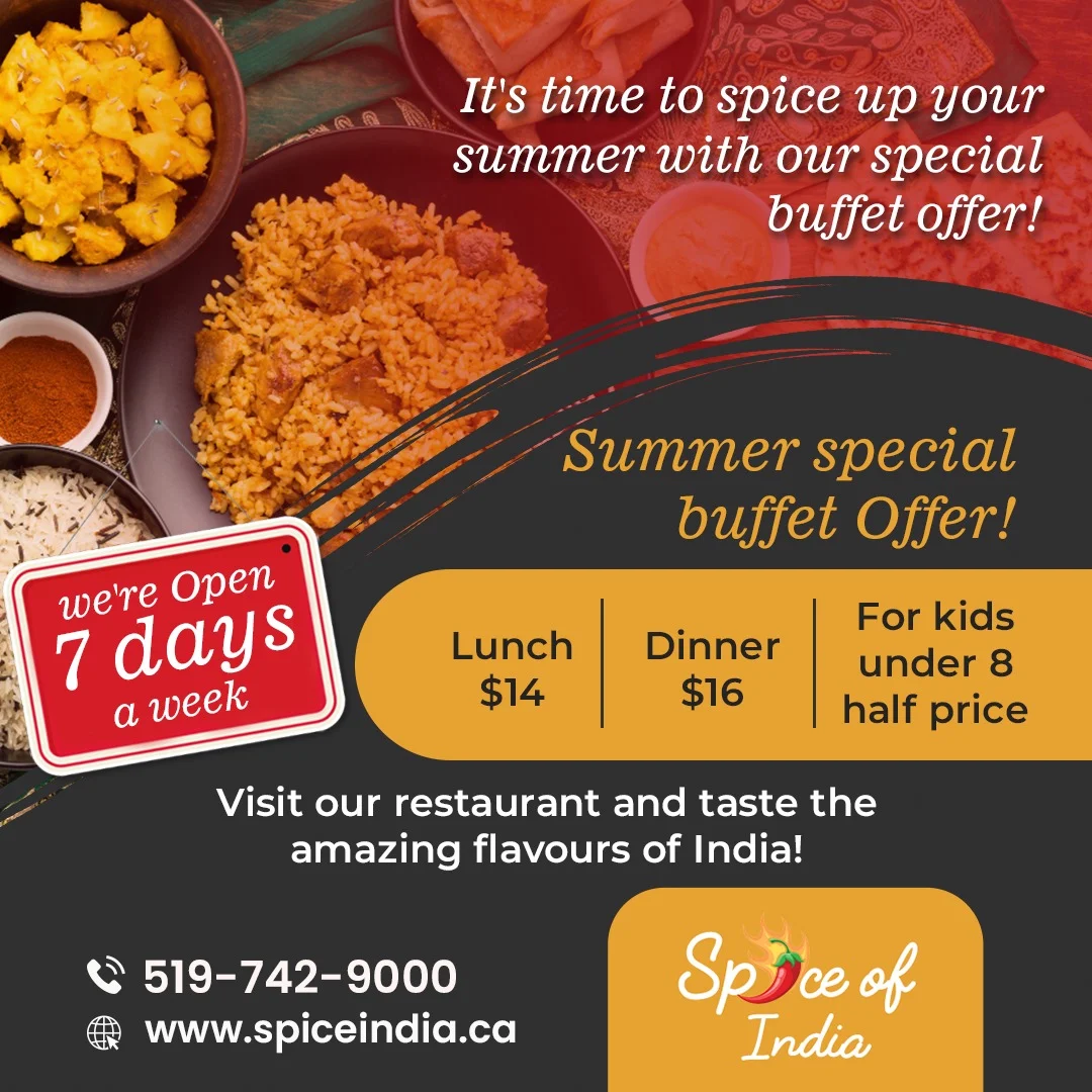 Menu, Spice of India