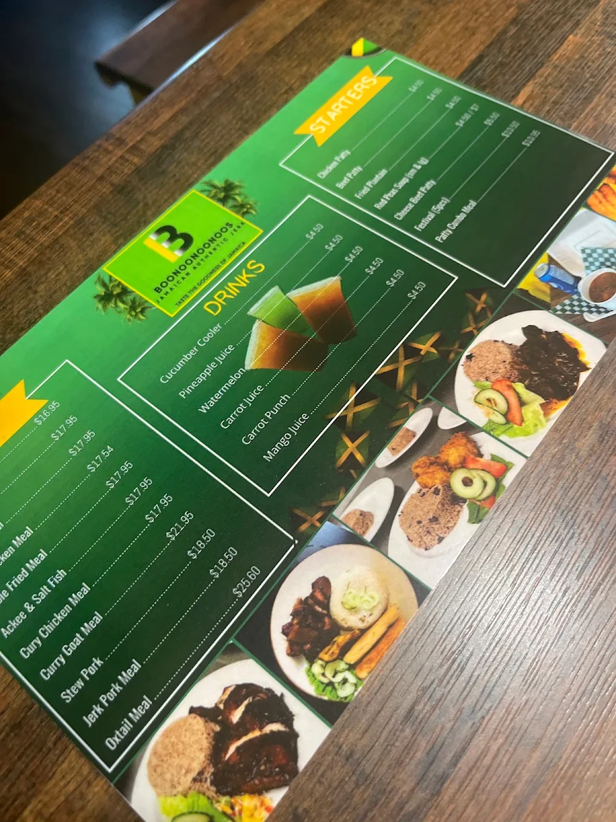 Menu, Boonoonoonoos