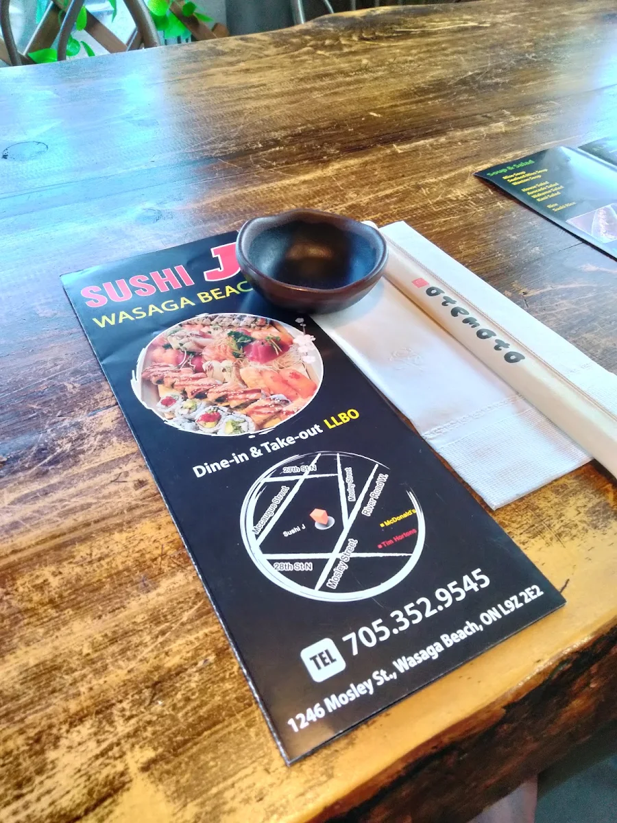 Menu, Sushi J