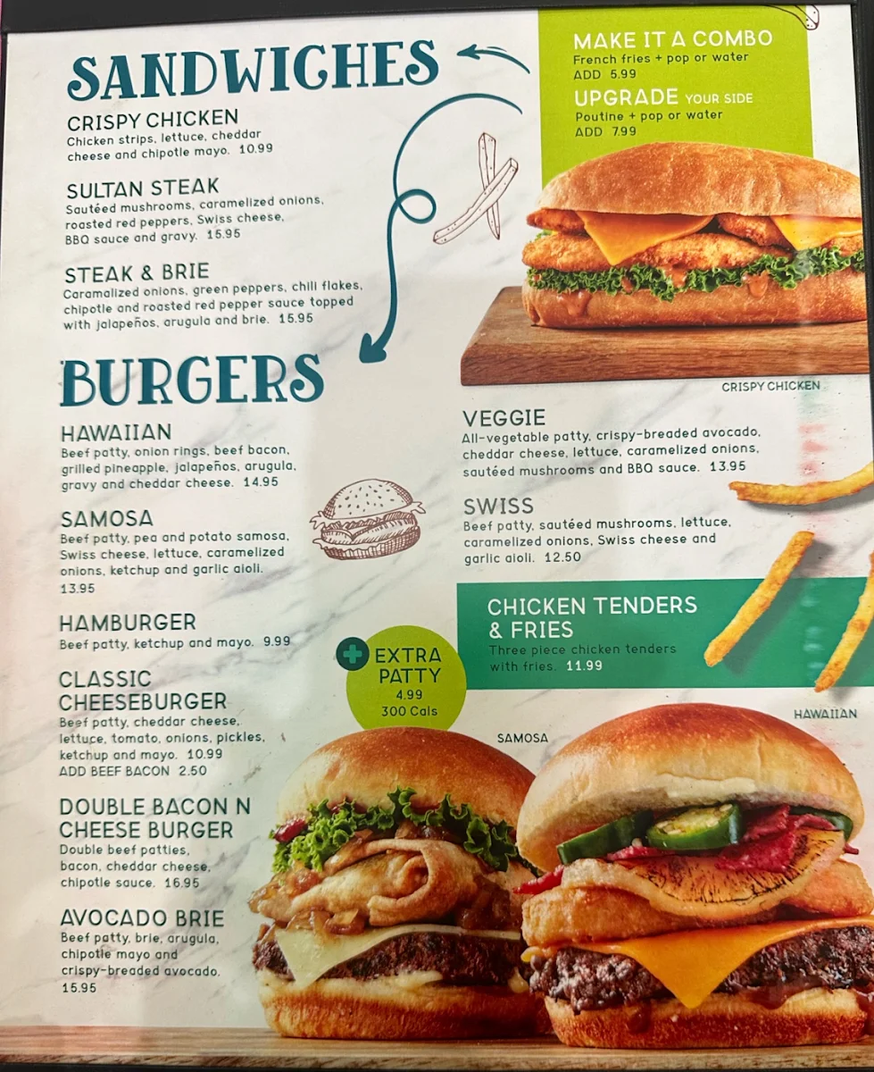 Menu, D Spot Desserts Winnipeg