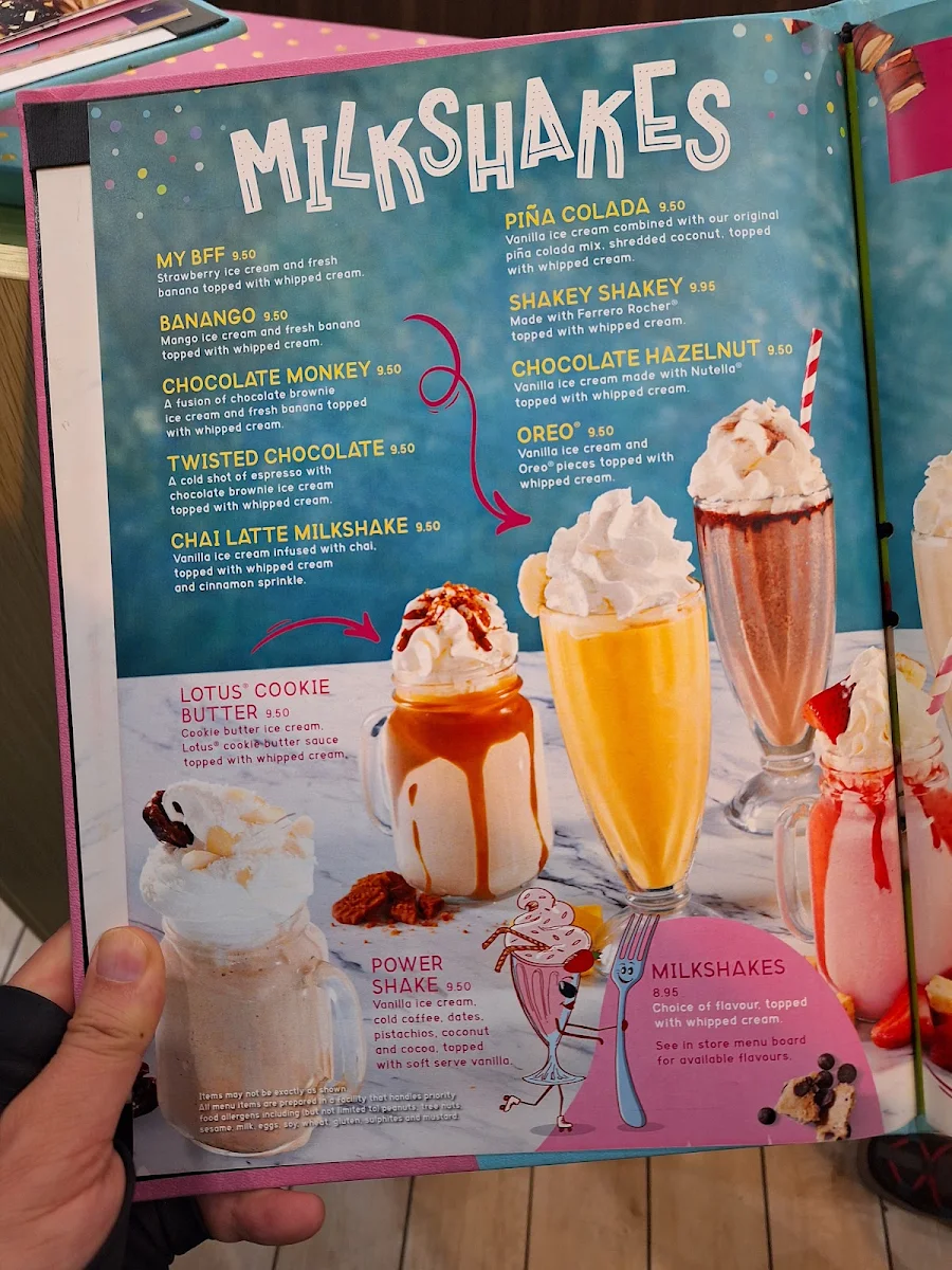 Menu, D Spot Desserts Winnipeg