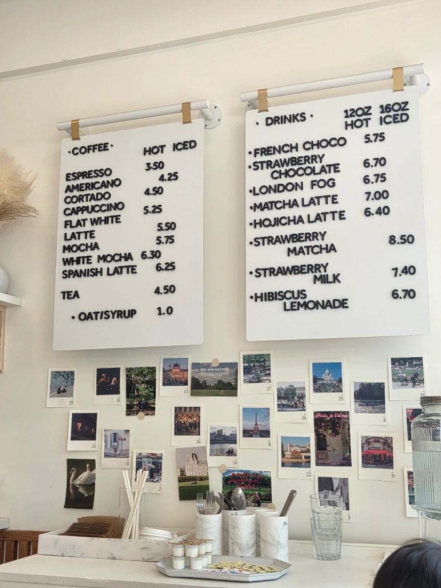 Menu, Cafe C'est si bon