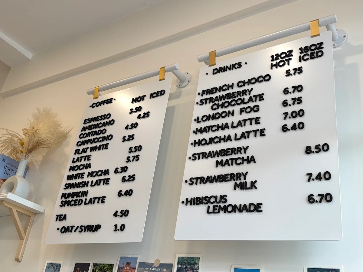Menu, Cafe C'est si bon