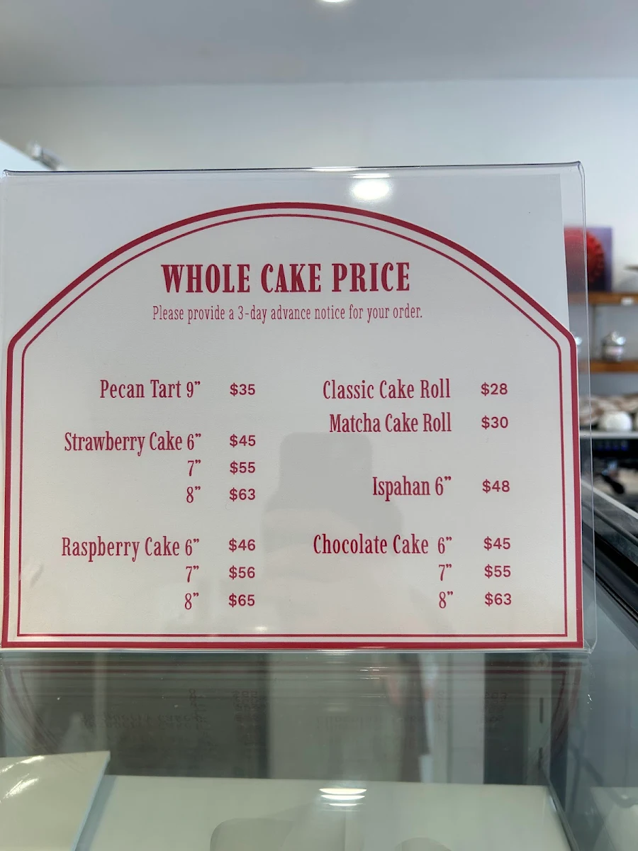 Menu, Cafe C'est si bon