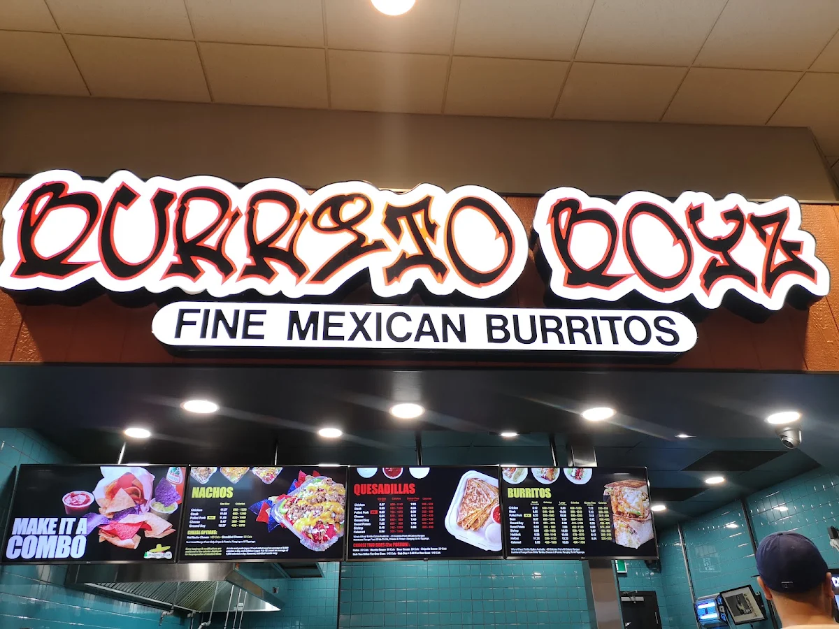 Menu, Burrito Boyz