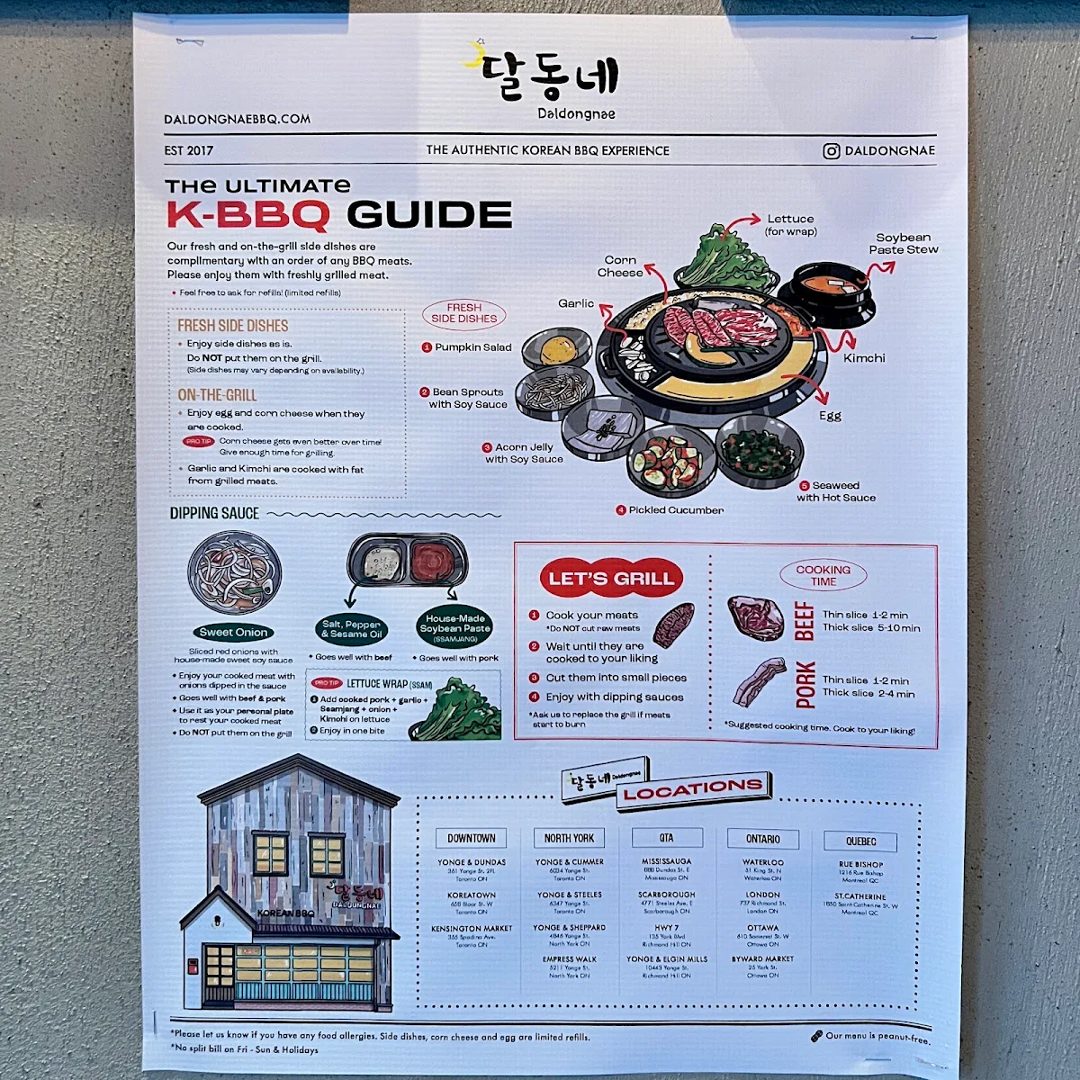 Menu, Daldongnae Korean BBQ - Hwy 7