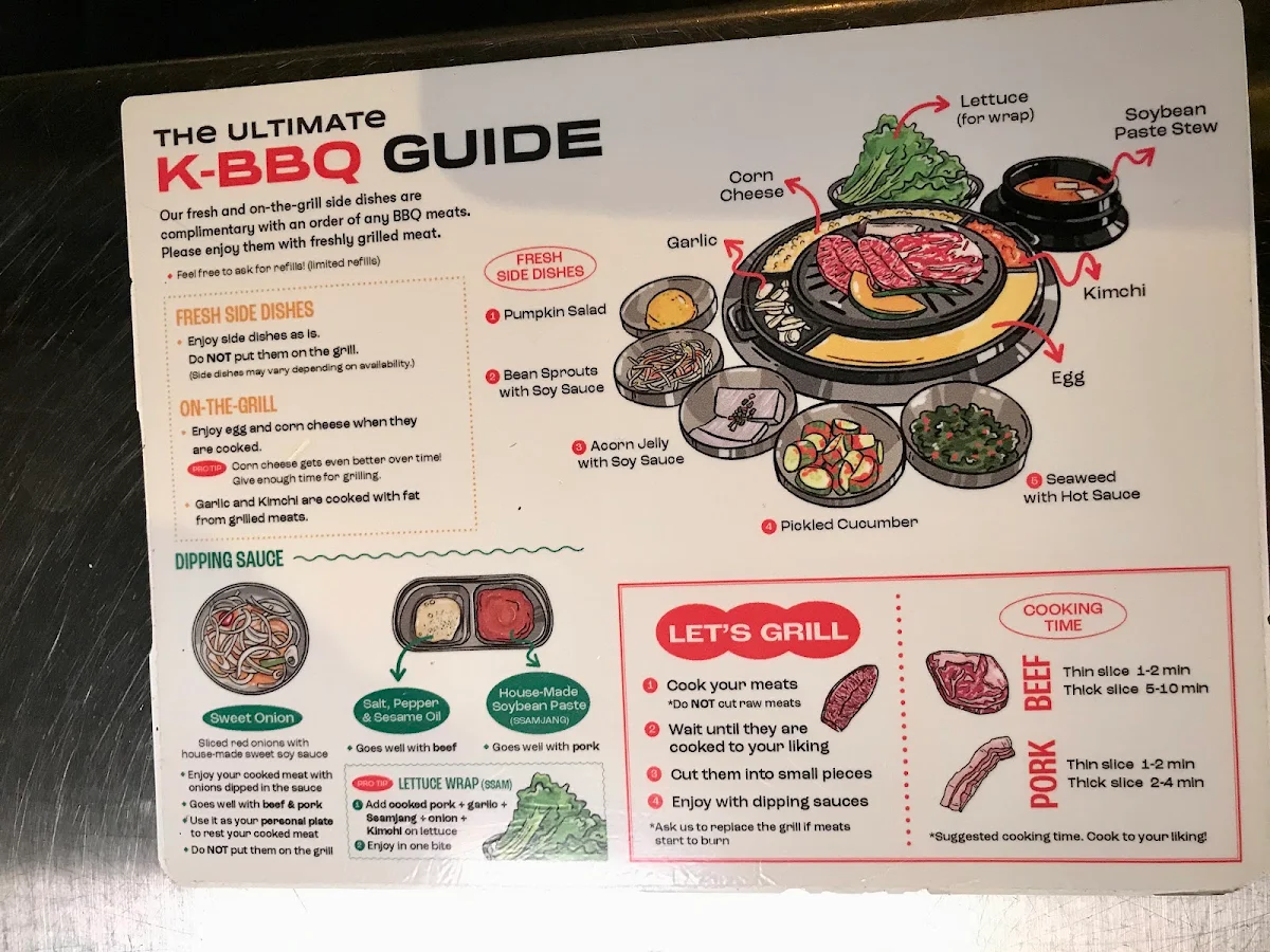 Menu, Daldongnae Korean BBQ - Hwy 7