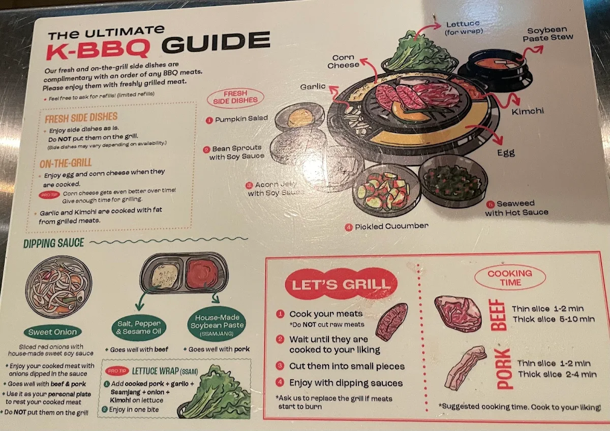 Menu, Daldongnae Korean BBQ - Hwy 7
