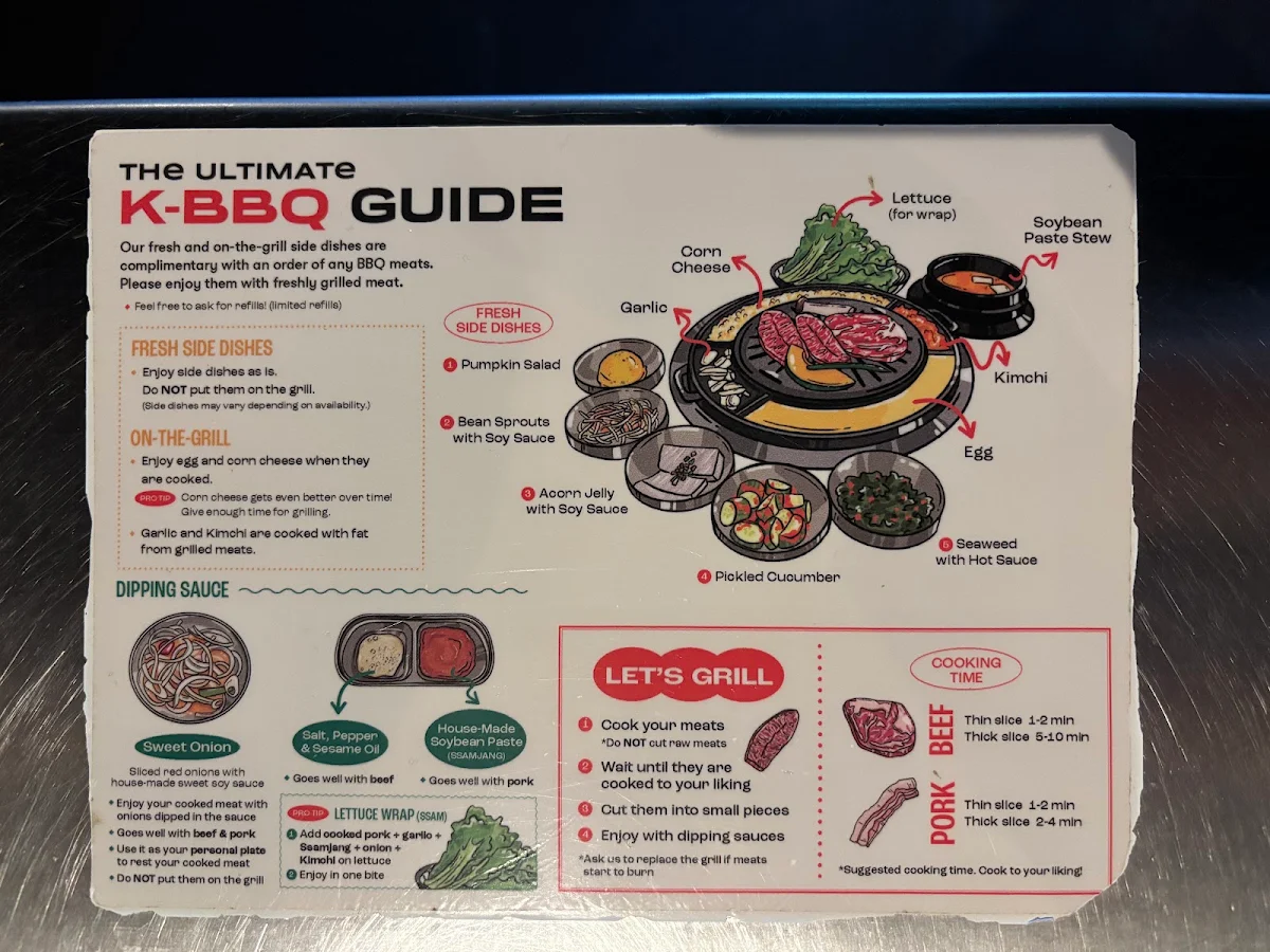 Menu, Daldongnae Korean BBQ - Hwy 7