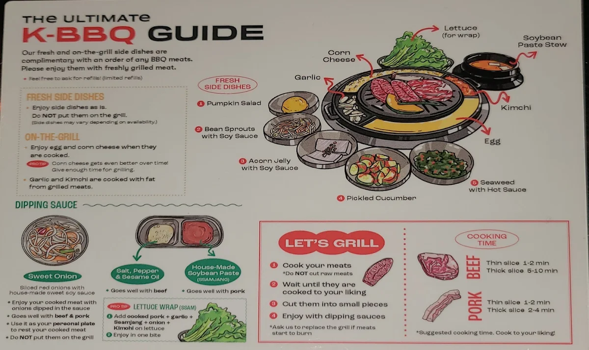 Menu, Daldongnae Korean BBQ - Hwy 7