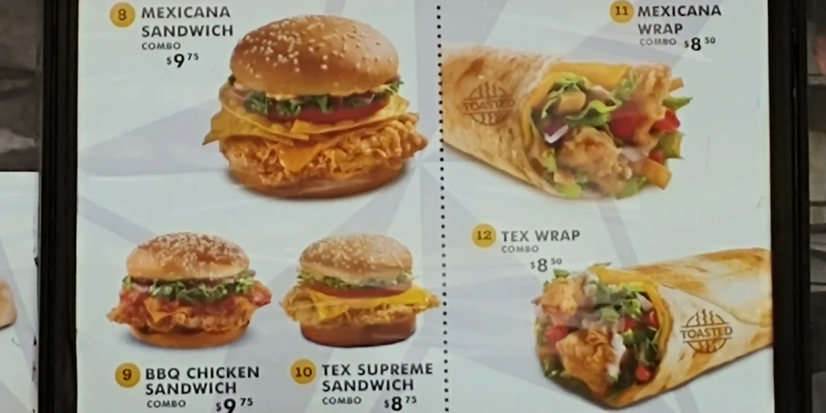 Menu, Church's Chicken