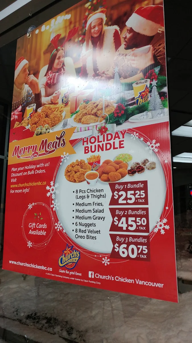 Menu, Church's Chicken
